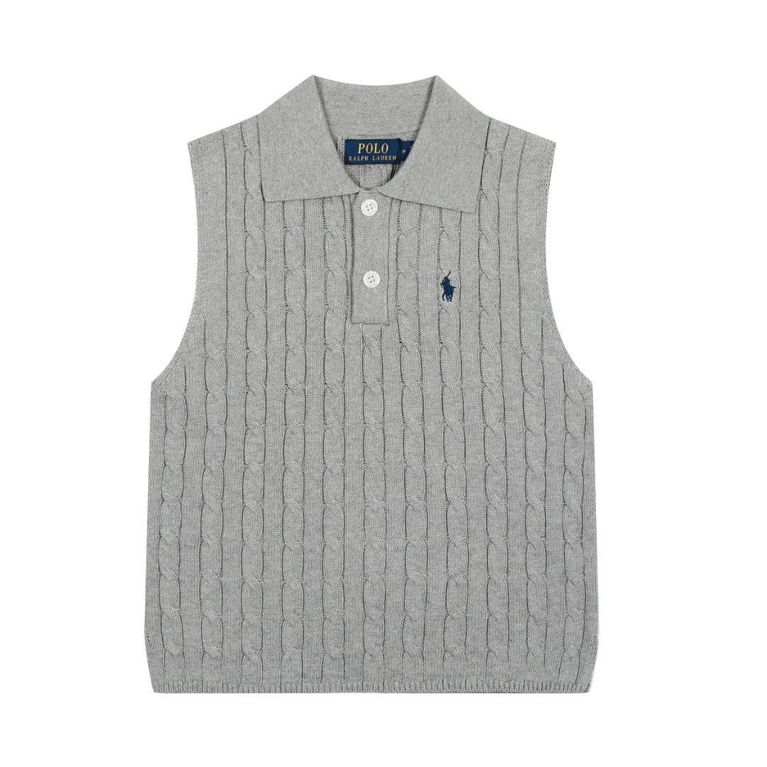 P166 💰 "Top quality" Style number: DS023# (not off the shelves all year round) [Ralph Lauren POLO lapel solid color pony embroidered logo knitted vest short sleeves] ✅Ralph Lauren Ralph Lauren classic basic versatile all-season cardigan knitted POLO vest vest short sleeves ✅Main supplier platform live broadcast Wholesale entity Replacement when out of stock Not off the shelf ✅ZP quality 1:1 version Scan the code to enter the GF website Counter quality ✅Details and quality are the only one in Guangzhou. Imported quality cotton yarn, focusing on high-end, cost-effective. Needless to say good quality. ✅Restore the original version. The maximum size can be worn up to 150 pounds. Loose, comfortable and stress-free. Olive green, denim blue, Chinese red